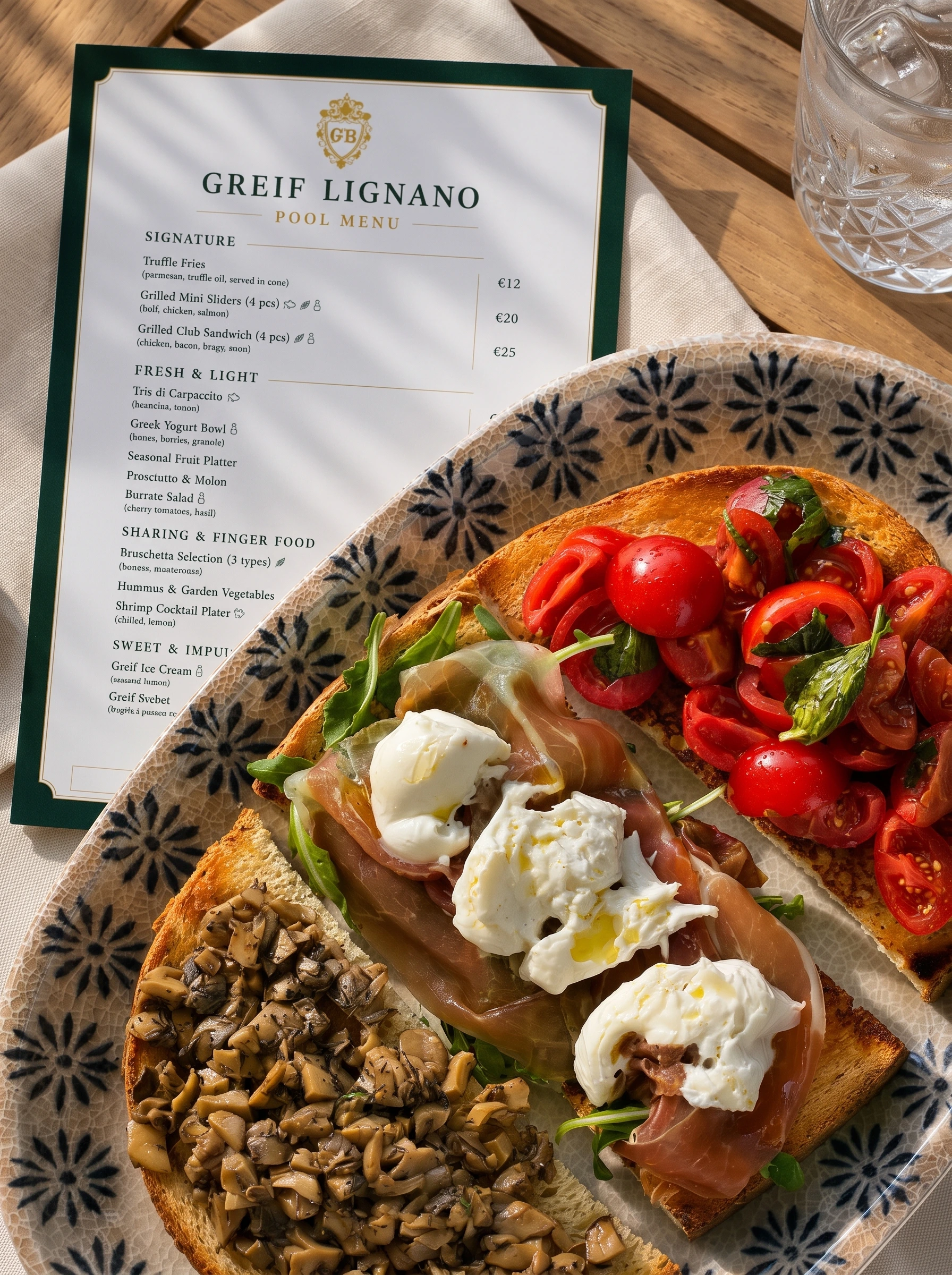 Light Gourmet Plates under Maritime Pines